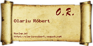 Olariu Róbert névjegykártya